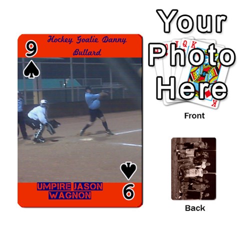 Da Bears Playing Cards By Jimmy Reilly Front - Spade9