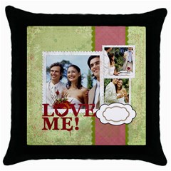 love - Throw Pillow Case (Black)