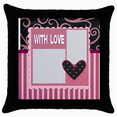 love - Throw Pillow Case (Black)