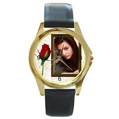 My Love Gold metal Watch - Round Gold Metal Watch