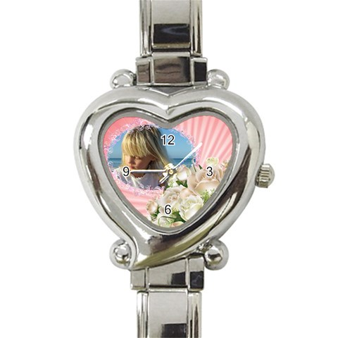 My Little Princess Heart Charm Watch By Deborah Front