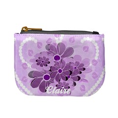 lilac flowers mini coin purse