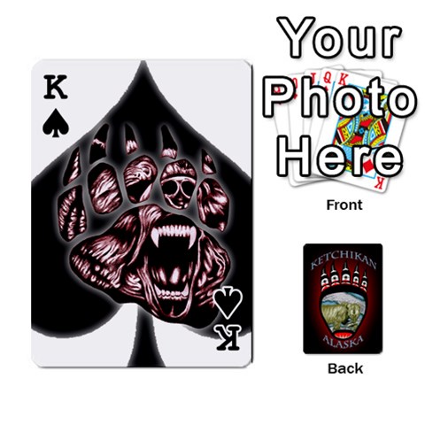 King Ketchikan Bear Paw Cards By Jeff Whitesides Front - SpadeK