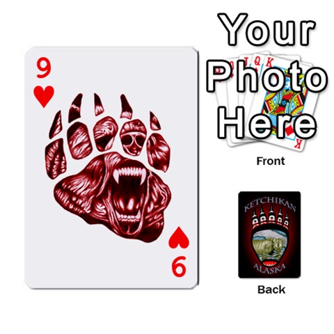Ketchikan Bear Paw Cards By Jeff Whitesides Front - Heart9