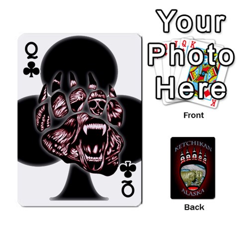 Queen Ketchikan Bear Paw Cards By Jeff Whitesides Front - ClubQ