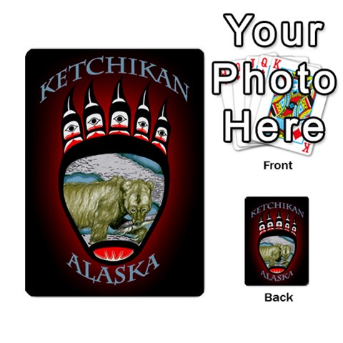 Ketchikan Bear Paw Cards By Jeff Whitesides Back
