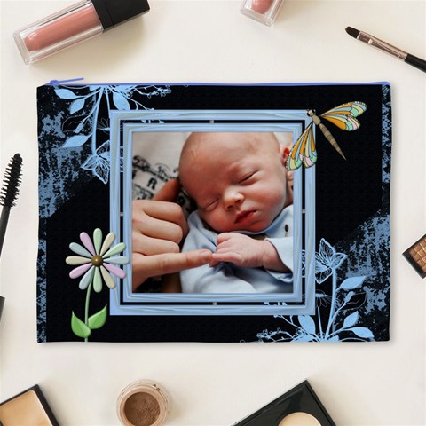 Blue Spring Xl Cosmetic Case By Lil Front