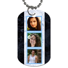 Blue Marble 6 Frame dog tag  (2 sided) - Dog Tag (Two Sides)