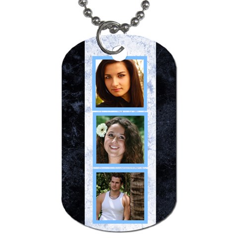 Blue Marble 6 Frame Dog Tag  (2 Sided) By Deborah Back