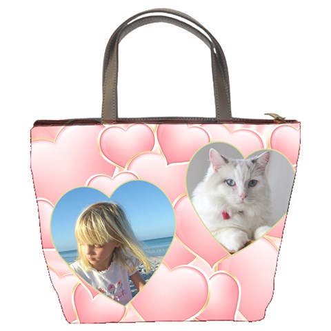 Pink Hearts Bucket Bag By Deborah Back