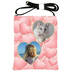 Pink Heart Sling Bag - Shoulder Sling Bag