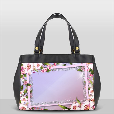 Pink Floral Oversize Office Bag (2 Sided) By Deborah Back