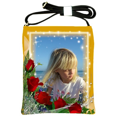 Red Rose Sling Bag By Deborah Front
