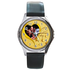 love - Round Metal Watch