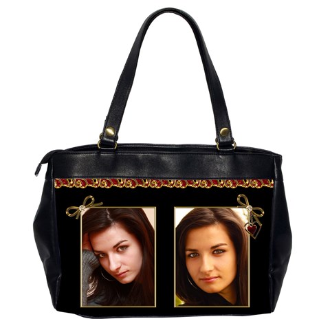 Red And Gold Oversize Office Bag (2 Sided) By Deborah Back