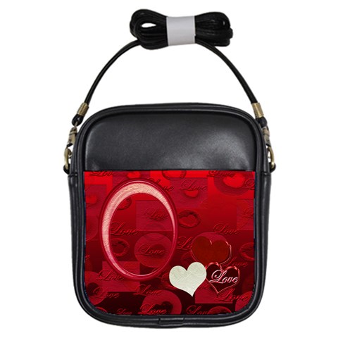 I Heart You Red Girls Sling Bag By Ellan Front