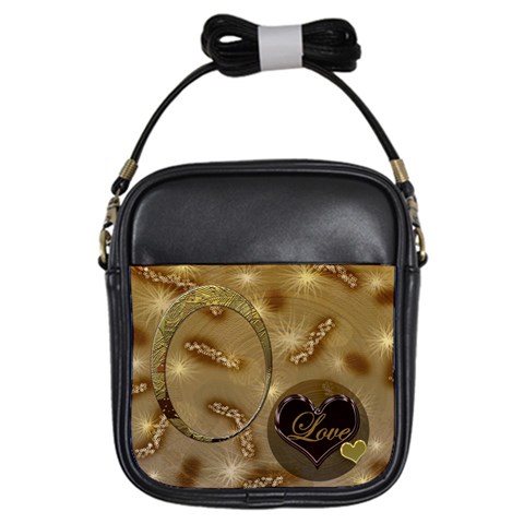 I Heart You Gold Love Girls Sling Bag By Ellan Front