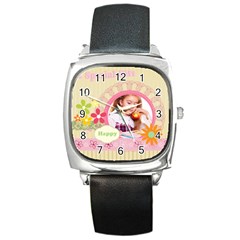 Girl of spring - Square Metal Watch Girl of spring - Square Metal Watch