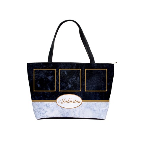Marble And Blue Shoulder Handbag By Deborah Front