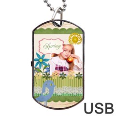 spring - Dog Tag USB Flash (Two Sides)