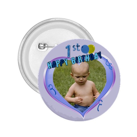 1st Birthday Button By Deborah Front