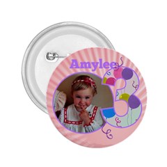 3 Birthday girl Button 2.25 - 2.25  Button