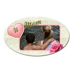 Love you Mum/Mom Oval magnet - Magnet (Oval)