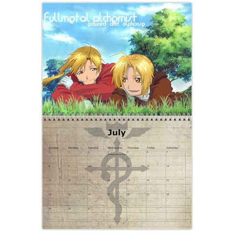 Fma Calendar By Krystal Jul 2012