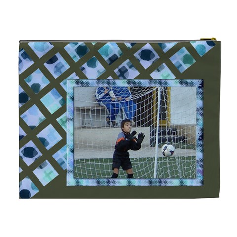 Checker Cosmetic Bag (xl) By Deborah Back