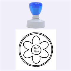 Flower Stamp - Rubber Stamp Round (Large)