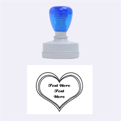 Heart Stamp - Rubber Stamp Oval