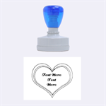 Heart Stamp - Rubber Stamp Oval