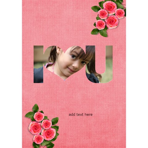 I Love You 3d Card(7x5) : Roses By Jennyl Inside