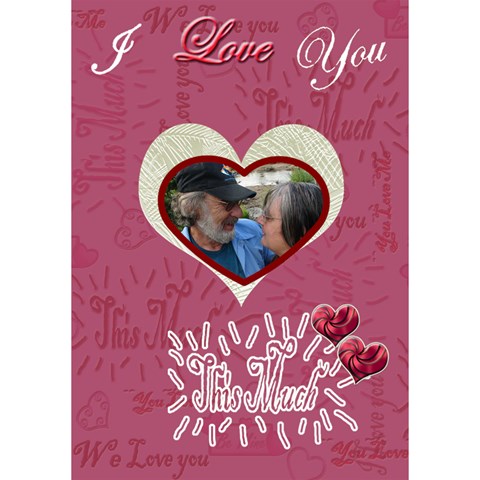 Love You This Much Pink 3d Card By Ellan Inside