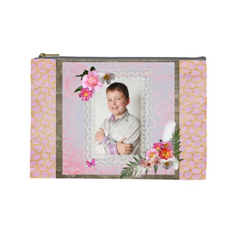 Portrait Large Cosmetic Bag By Catvinnat Front