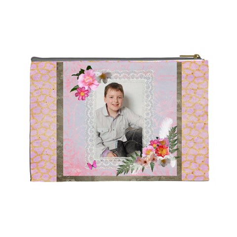 Portrait Large Cosmetic Bag By Catvinnat Back