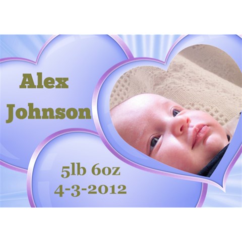 Announcing Our Baby Boy 3d Card By Deborah Front