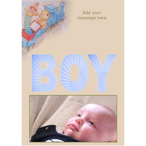 Announcing Our Baby Boy 3d Card By Deborah Inside