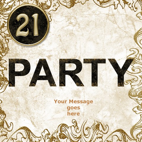 21st Birthday Party 3d Card By Deborah Inside