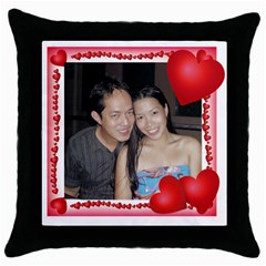 mhelanpillow1 - Throw Pillow Case (Black)