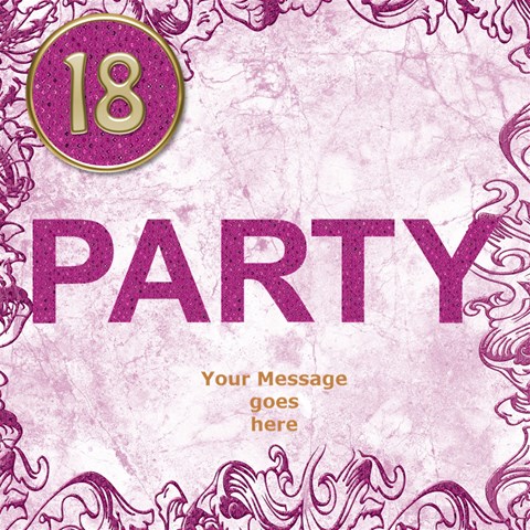 18th Birthday Party 3d Card By Deborah Inside