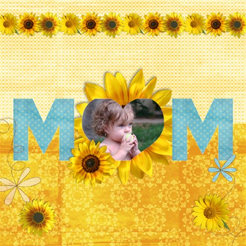 3d Mom Card, Sunflowers By Mikki Inside