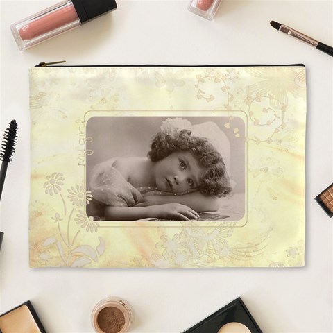 My Girl Extra Large Cosmetic Bag  By Catvinnat Front