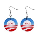 Obama 2012 Earrings - 1  Button Earrings