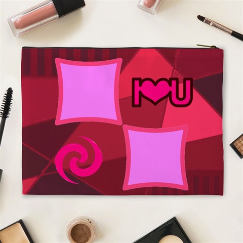 I Love You Mom Xl Cosmetic Bag By Birkie Back