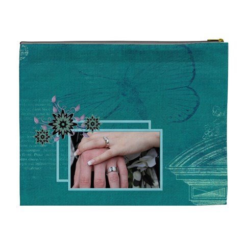 Butterfly Love Cosmetic Bag Extra Large By Catvinnat Back