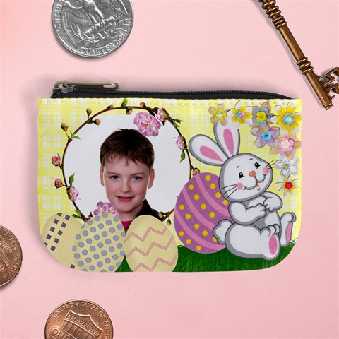 Easter Bunny Mini Coin Purse By Catvinnat Front