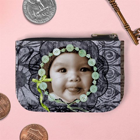 Buttons N Lace Mini Coin Purse By Catvinnat Back