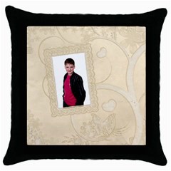 Tree of Love Cushion Cover - Throw Pillow Case (Black)