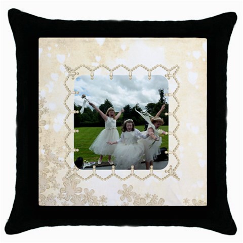 Pearl Border Cushion Cover By Catvinnat Front